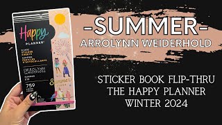 Summer  Sticker Book FlipThru  The Happy Planner Winter 2024 [upl. by Apollo]