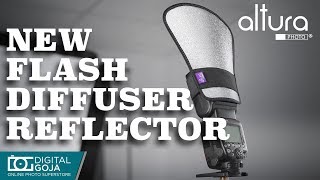 The Most Versatile Flash Diffuser Reflector  TwoSided SilverWhite of Speedlight Light Reflector [upl. by Atinaw]