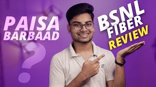 BSNL Fiber Broadband Review in Hindi  Installation Charges Speed Plans etc [upl. by Aramahs761]