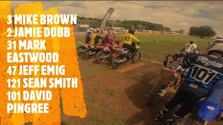 World Vets Motocross 2023 Farleigh Castle 3 Mike Brown 47 Jeff Emig 101 David Pingree Over50s A [upl. by Yrrep]