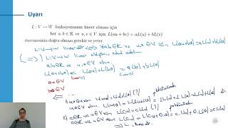 Hafta 8 Ders 2 Lineer Cebir II Lineer Dönüşümler [upl. by Sampson]