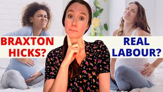 BRAXTON HICKS VS CONTRACTIONS What do Braxton Hickslabour contractions feel like [upl. by Yahsed]