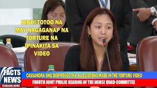 Cassandra Ong disproved in the house hearing the allegations made in the torture video [upl. by Gladstone]