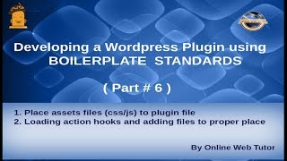 Wordpress Plugin development using Boilerplate from scratch6 Assets file linking to plugin [upl. by Alyak]