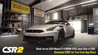 CSR2  2024 GTR NISMO R35 Japan Spec gold manual launch  tune amp shift  7584 [upl. by Nlyak]