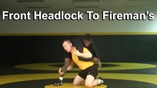 Front Headlock to Firemans  Cary Kolat Wrestling Moves [upl. by Ecnadnak]