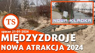 Międzyzdroje  Nowa kładka od Alei Gwiazd do Mola Ferie Zimowe 21012024 [upl. by Nikkie]