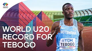 Fastest teenager in history  994 Letsile Tebogo  World Athletics Championships 2022 [upl. by Jozef682]