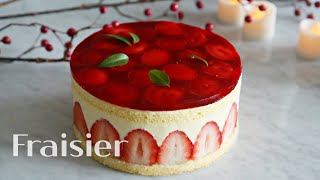 Sub 아이싱 없이 최고의 🍓 딸기 케이크 프레지에 만들기  Strawberry fraisier recipe │Brechel [upl. by Asyar506]