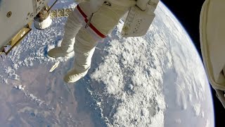 NASA Astronauts Space Walk Outside the ISS [upl. by Dinesh518]