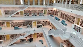 WORLDS COOLEST LIBRARY  Stuttgart Public Library  Most Visited Tourist Place in Germany [upl. by Kial]