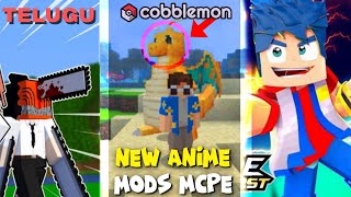 Top 3 Best Anime Mods For Minecraft 120  Best Anime Mods For Pocket Edition 😆  Telugu [upl. by Adnilev]