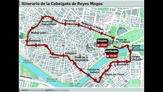 Recorrido de la Cabalgata de Reyes Magos [upl. by Nylekcaj]