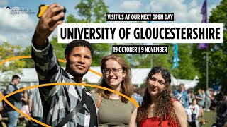 University of Gloucestershire Open Days Explore Careers Community and Accommodation [upl. by Nylirehs]