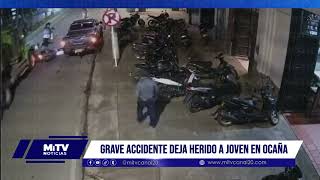 GRAVE ACCIDENTE DEJA HERIDO A JOVEN EN OCAÑA 1 [upl. by Nywles]