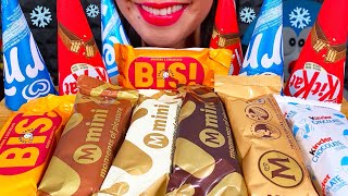 ASMR ICE CREAM PARTY MAGNUM KINDER KITKAT CORNETTO MUKBANG MASSIVE Eating Sounds [upl. by Thoer]