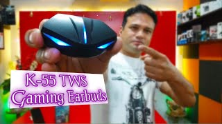 K55 TWS Wireless Gaming Earbuds Unboxing amp Review Wireless Gaming Earbuds For PUBG COD FREE FIRE [upl. by Brice453]