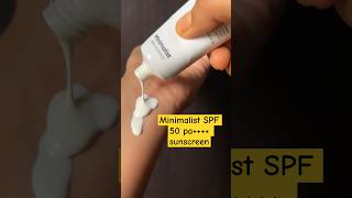 Minimalist broad spectrum sunscreen SPF 50 honest review youtubeshorts viralvideo Nykaa [upl. by Nereil914]