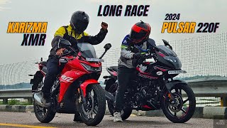 2024 Bajaj Pulsar 220F Vs Hero Karizma XMR210 Drag Race  Ksc Vlogs [upl. by Schoenburg]