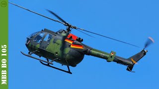 MBB Bo 105  helicopter  HD [upl. by Cost]