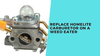 Replace Homelite Carburetor on a Weed Eater [upl. by Sieracki]