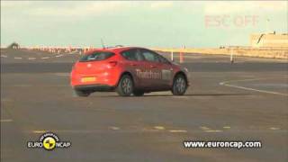 Euro NCAP  OpelVauxhall Astra  2010  ESC test [upl. by Ariaec]