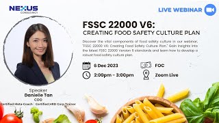 FSSC 22000 V6 Creating Food Safety Culture Plan [upl. by Haleemaj]