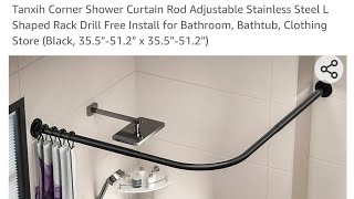 90deg Tanxih Corner Shower Curtain Rod  Amazon Review [upl. by Esyned2]