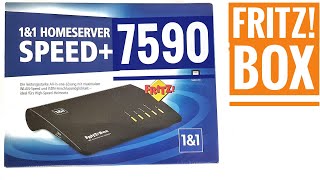 AVM Fritz Box 7590 HomeServer SPEED  Paket von 1amp1 [upl. by Novrej]