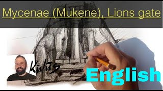 Mycenae Mukene art history Lions gate  European Art History explained through Drawings [upl. by Anana]