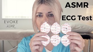 ASMR ECG Test  Medical Sticky Electrodes Soft SpokenWhispers Personal Attention Gloves [upl. by Divadnoj]