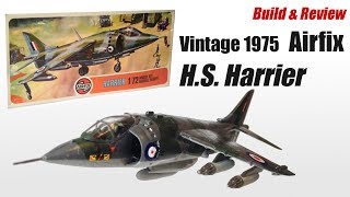 Vintage Build Airfix HS Harrier GR1 Model Kit in 172 scale  Build and Review [upl. by Auhso]