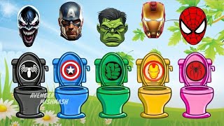 TEBAK GAMBAR TOP SUPERHERO  AVENGERS MARVEL IRON MAN SPIDERMAN 4 HULK CAPTAIN AMERICA VENOM 3 [upl. by Neruat598]