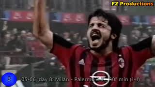 Gennaro Gattuso  9 goals in Serie A Milan 19992012 [upl. by Ettenor170]