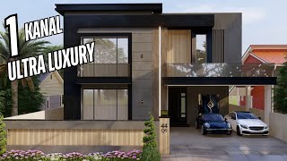 Stunning Modern Architecture 10 Marla House Exterior Elevation Walkthrough [upl. by Essiralc425]