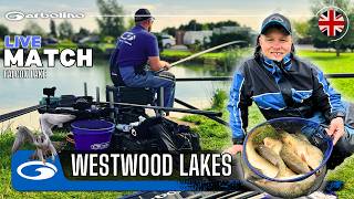 LIVE MATCH FISHING AT WESTWOOD LAKES WITH PETE BLACK  FALCON LAKE  GARBOLINO UK [upl. by Ennaj]