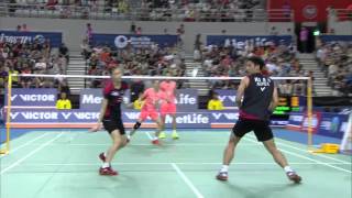 Victor Korea Open 2015  Badminton SF M2XD  ZhangZhao vs KoKim [upl. by Ajdan]