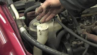 Car Maintenance  How to Change PowerSteering Fluid [upl. by Nanda]