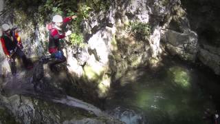 Canyoning Gardasee Torrente Brentino  Canyoning in Italien mit Outdoorplanet [upl. by Lydie]