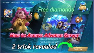 how to access advance server in mobile legends 2023  create advance server account in mlbb [upl. by Ailugram]