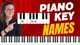 Learn Piano The Piano Key Names Easiest way ever Tutorial Easy HD [upl. by Mariejeanne]