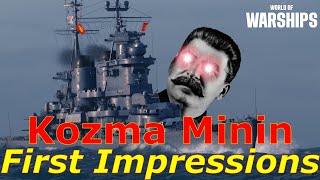 World of Warships Kozma Minin First Impressions Latest Soviet Bias Machine Or Lazy CopyPaste [upl. by Asnarepse]