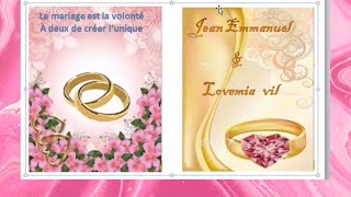 Comment créer des cartes de mariage moderne sur MS Word [upl. by Irene]