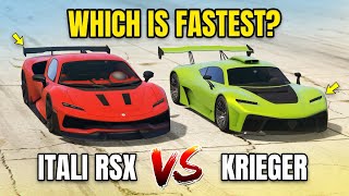 GTA ONLINE  ITALI RSX VS KRIEGER WHICH IS FASTEST [upl. by Rolo]