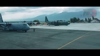 VIDEO PENUH KEJAYAAN KEDUA PESAWAT A400M TUDM MENDARAT DI PALU INDONESIA DENGAN MUATAN 22 TAN [upl. by Christan]