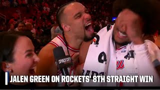 Dillon Brooks crashes Jalen Green’s postgame interview  NBA on ESPN [upl. by Soll278]