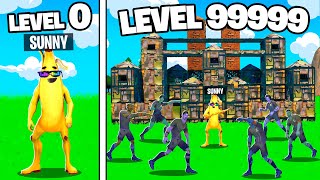 I BUILT A LEVEL 999999 FORTNITE ZOMBIE TYCOON [upl. by Ahen]