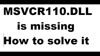 Wamp error MSVCR110DLL is missing  How to solve it [upl. by Marsha]