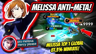 ¡ROMPE EL META ACTUAL CON SU DAÑO BRUTAL MELISSA TOP 1 GLOBAL 873 WINRATE  MOBILE LEGENDS [upl. by Wellington]