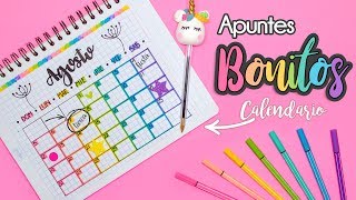 APUNTES BONITOS Calendario de Actividades REGRESOACLASES [upl. by Atnim]